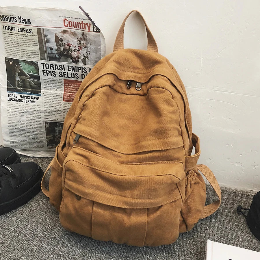 Vintage Casual Travel High Capacity Backpack for Women
