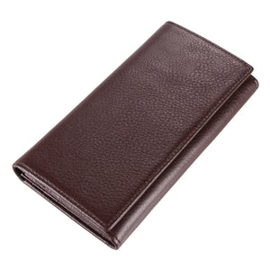 Leather Long Wallet First Layer Cowhide Handbag Clip Wallet