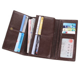 Leather Long Wallet First Layer Cowhide Handbag Clip Wallet
