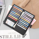 Men's Long Leather Wallet Cowhide Card Holder Handbag