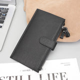Men's Long Leather Wallet Cowhide Card Holder Handbag