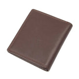 Cowhide Short Vertical Wallet with Card Slot