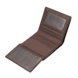 Cowhide Short Vertical Wallet with Card Slot