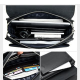 Leather Wallet Men Coded Lock Clutch Anti-theft Business Portemonnee