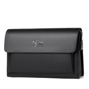 Leather Wallet Men Coded Lock Clutch Anti-theft Business Portemonnee