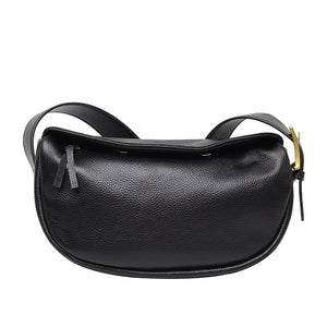 Wide Strap Cowhide Female Messenger Bag