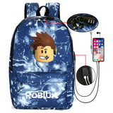 Lightning Backpack USB Anti-theft Women Bagpack Canvas Student Backpack