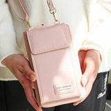 Litchi Pattern Mobile Phone Bag PU Zipper Single-Shoulder Women's Bag