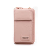 Litchi Pattern Mobile Phone Bag PU Zipper Single-Shoulder Women's Bag