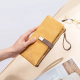 Women's Frosted Zipper Handbag Large Capacity Wallet