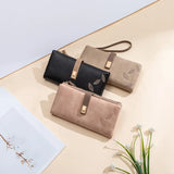 Women's Frosted Zipper Handbag Large Capacity Wallet