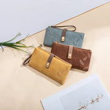 Women's Frosted Zipper Handbag Large Capacity Wallet