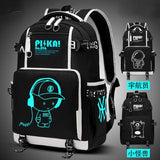 Luminous Children School Bags For Boys Kids Backpack Waterproof