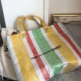 Women's Trended Shoulder Tote Bag Water Proof PVC Large Capacity Handbag