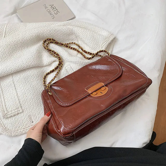 Women's Chain Crossbody Bag Messenger Bag Large Capacity Winter