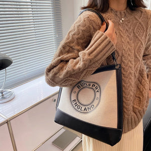 Canvas Shoulder Tote Bag for Women Handbag Purse Crossbody Bucket Handle Bag
