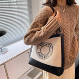 Canvas Shoulder Tote Bag for Women Handbag Purse Crossbody Bucket Handle Bag