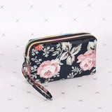 Retro Canvas Handbag For Women Flower Printing Zipper