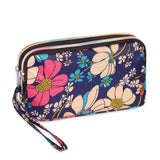 Retro Canvas Handbag For Women Flower Printing Zipper