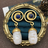 Medieval Coil Stud Earrings Silver Plated