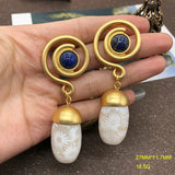 Medieval Coil Stud Earrings Silver Plated