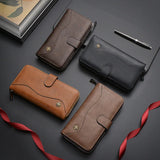 Men's PU Leather Clutch Wallet Zipper Large Capacity Hand Strap