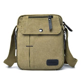 Men's Canvas Crossbody Bag Small Shoulder Travel Bag