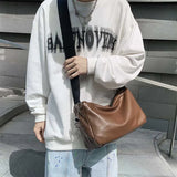 Men's Crossbody Bag Retro Large Capacity Shoulder Bag
