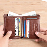 Men's Leather Wallet for Men - Classic Bifold Design