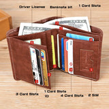 Men's Leather Wallet for Men - Classic Bifold Design