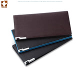 Men's Thin Leather Wallet Long Clutch Soft Money Bag