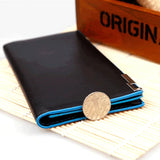 Men's Thin Leather Wallet Long Clutch Soft Money Bag