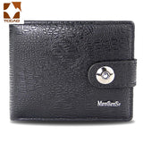 Men's Leather Wallet Clutch Bag Short Hasp Wallet
