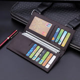 Men's Microfiber Leather Long Wallet Slim Bifold Purse Hombre Billeteras