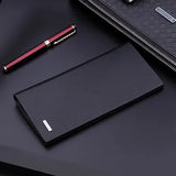 Men's Microfiber Leather Long Wallet Slim Bifold Purse Hombre Billeteras
