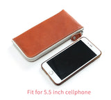 Men's Leather Zipper Long Wallet Camouflage Money Bag