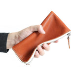 Men's Leather Zipper Long Wallet Camouflage Money Bag