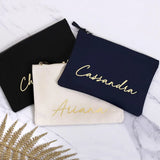 Monogram Foil Make Up Bag Heart Bride Maid of Honour Purse
