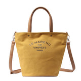 Mylb Ins Women's Handbag Canvas Letters Shoulder Bag Artistic