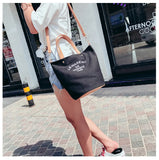 Mylb Ins Women's Handbag Canvas Letters Shoulder Bag Artistic