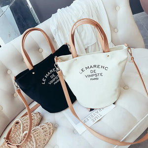 Mylb Ins Women's Handbag Canvas Letters Shoulder Bag Artistic