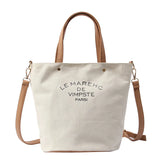 Mylb Ins Women's Handbag Canvas Letters Shoulder Bag Artistic