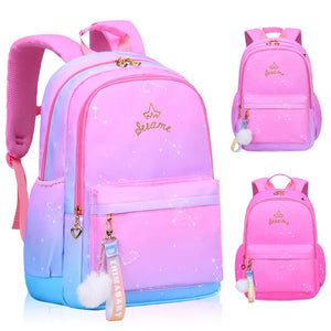 Girls Princess School Backpack Waterproof Orthopedic Kids Schoolbag