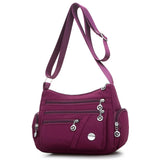 European Women Messenger Bag Lightweight Nylon Waterproof Shoulder Bag