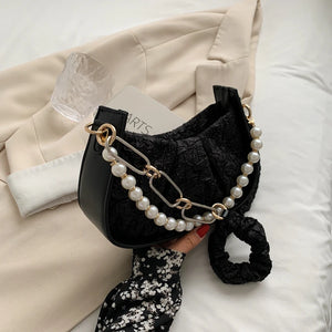 Pleated Soft PU Leather Crossbody Bag for Women 2021