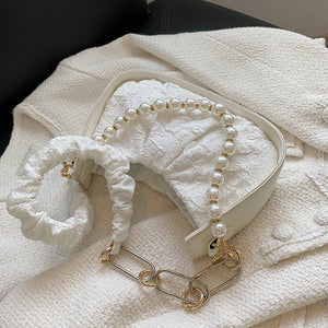 Pleated Soft PU Leather Crossbody Bag for Women 2021