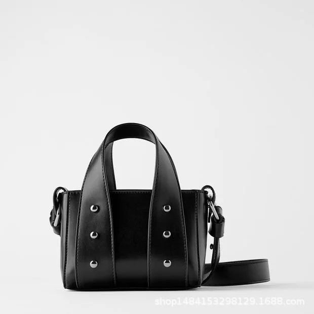 Rivet Rock Crossbody Bag Soft Leather Shoulder Bag