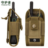 Tactical Walkie-Talkie Bag Molle Waist Belt Camouflage Phone Pouch