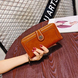 Retro Long Wallet Women's Multi-function Clutch Bag Carteira Portfel Damski