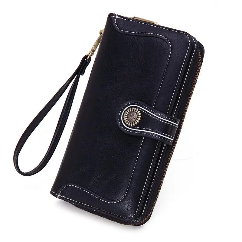 Retro Long Wallet Women's Multi-function Clutch Bag Carteira Portfel Damski